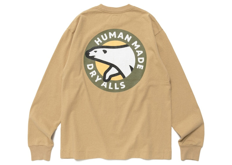 Human Made Polar Bear Graphic L/S Tee Beige
