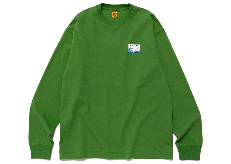 Human Made Polar Bear Graphic L/S Tee Green