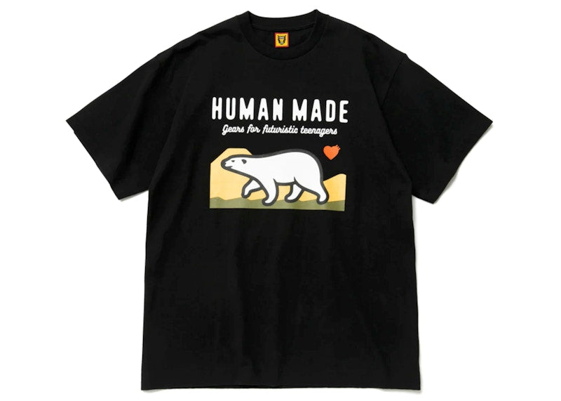 Human Made Polar Bear Graphic T-Shirt Black