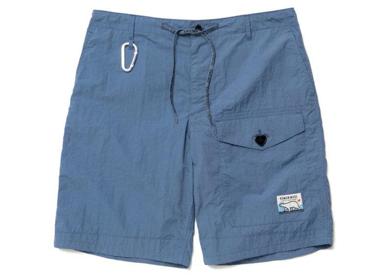 Human Made Polar Bear Nylon Militaly Shorts Blue