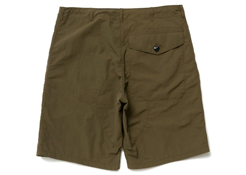 Human Made Polar Bear Nylon Militaly Shorts Olive Drab