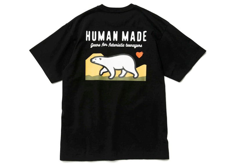 Human Made Polar Bear Pocket T-Shirt Black