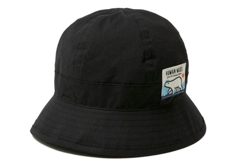 Human Made Polar Bear Round Bucket Hat Black