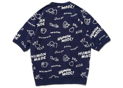 Human Made Printed S/S Sweatshirt Navy