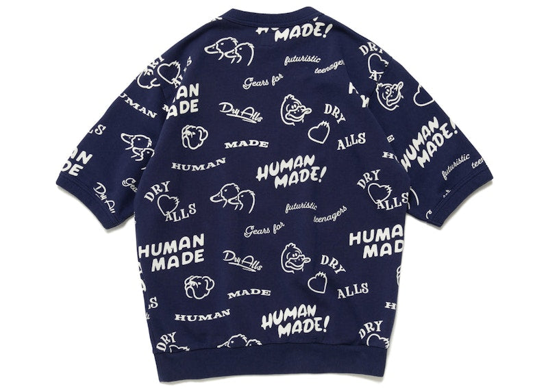 Human Made Printed S/S Sweatshirt Navy