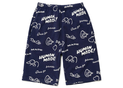 Human Made Printed Sweat Shorts Navy