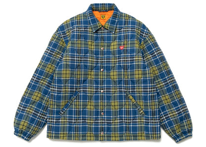 Human Made Quilted Check Coach Jacket Blue