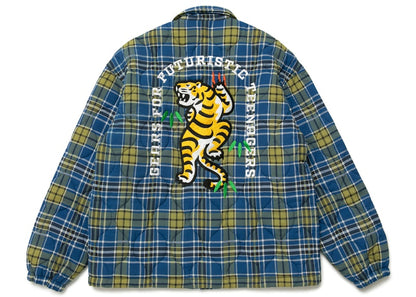 Human Made Quilted Check Coach Jacket Blue