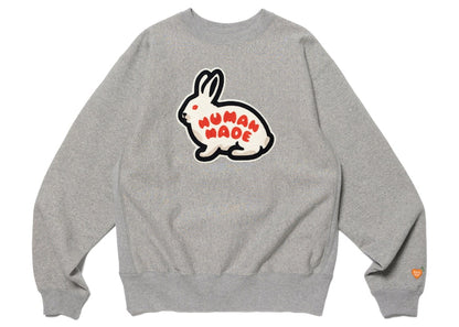 Human Made Rabbit Heavy Weight Crewneck Sweatshirt Grey
