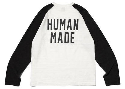 Human Made Raglan L/S T-Shirt White Black