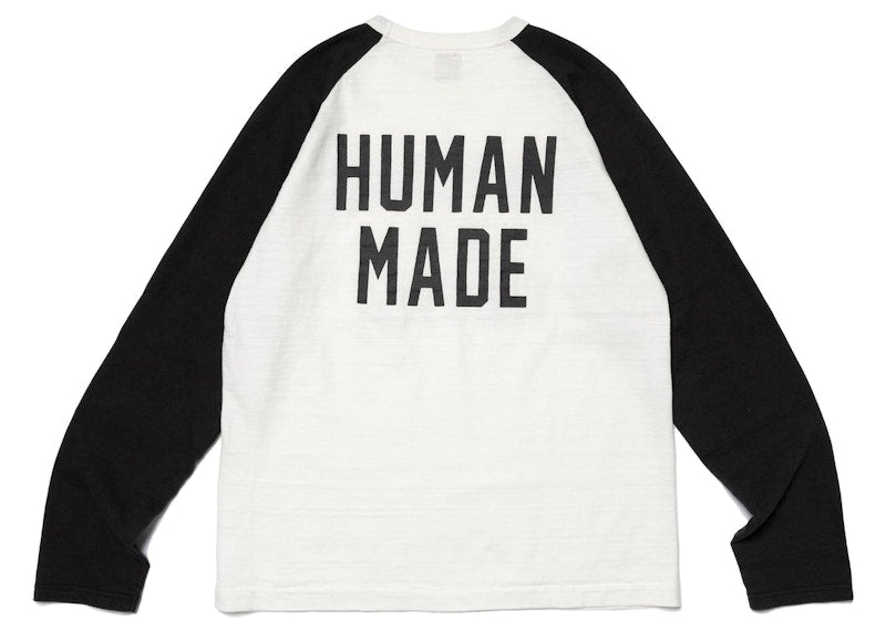 Human Made Raglan L/S T-Shirt White Black