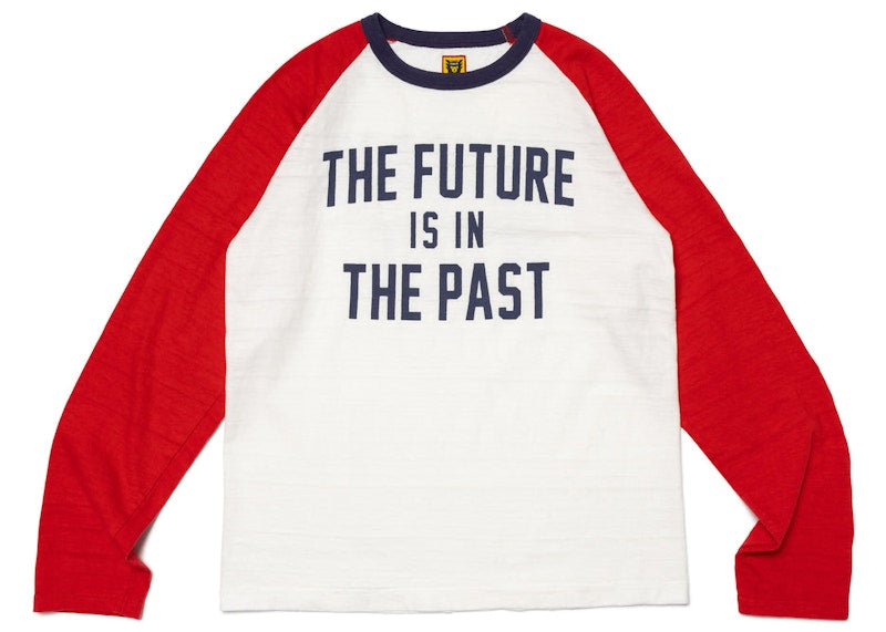 Human Made Raglan L/S T-Shirt White Red