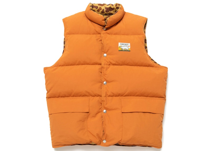 Human Made Reversible Down Vest Orange