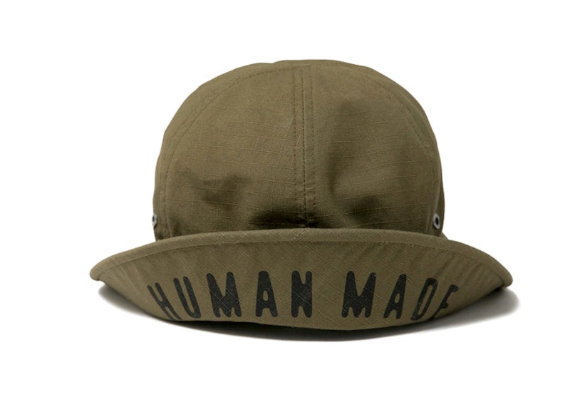 Human Made Rip-Stop Round Bucket Hat Olive Drab