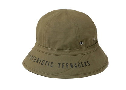 Human Made Rip-Stop Round Bucket Hat Olive Drab