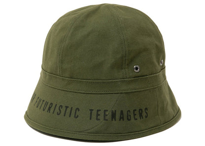 Human Made Round Bucket Hat Olive Drab