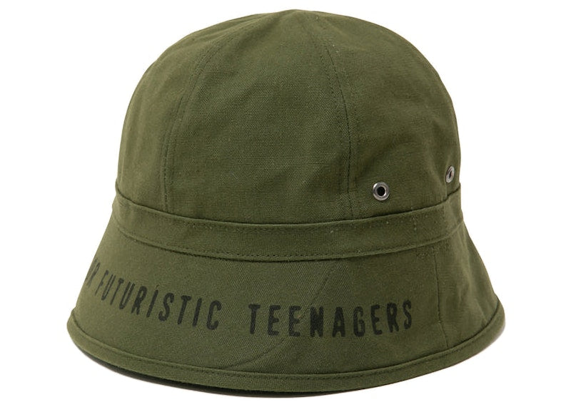 Human Made Round Bucket Hat Olive Drab