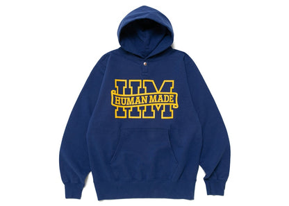 Human Made Snap Hoodie Navy