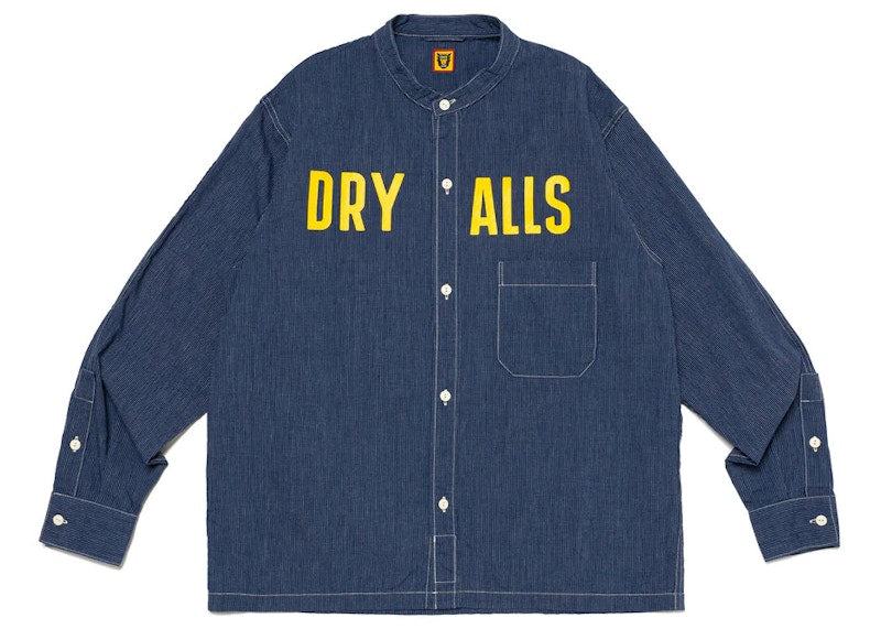Human Made Stand Collar Chambray #1 L/S T-shirt Navy