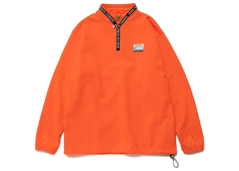 Human Made Stand Collar Sweatshirt Orange