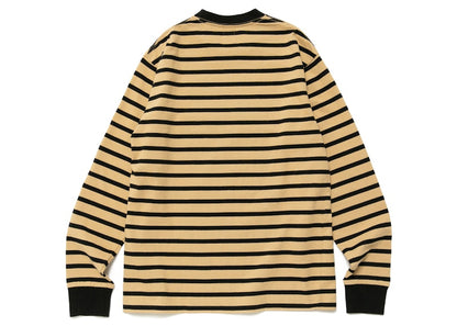 Human Made Striped L/S T-Shirt Beige