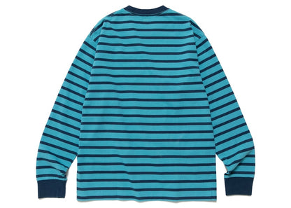 Human Made Striped L/S T-Shirt Blue