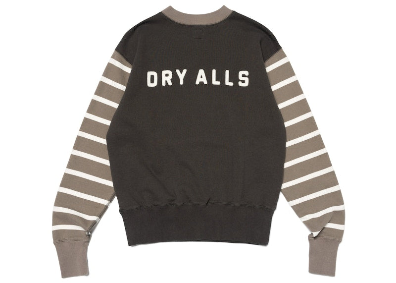 Human Made Striped Sleeve Sweatshirt Charcoal