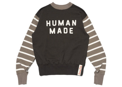 Human Made Striped Sleeve Sweatshirt Charcoal