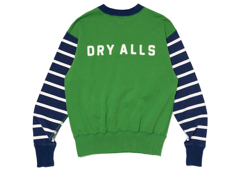 Human Made Striped Sleeve Sweatshirt Green
