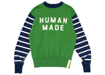 Human Made Striped Sleeve Sweatshirt Green