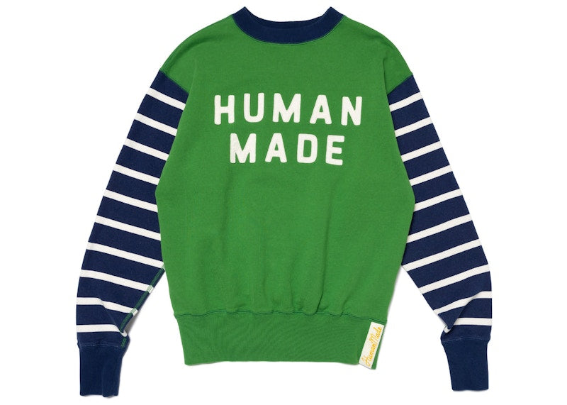 Human Made Striped Sleeve Sweatshirt Green