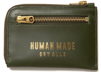 Human Made Tiger Leather Wallet Olive Drab