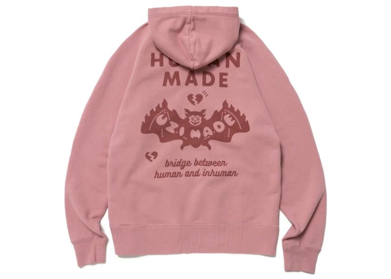 Human Made Uzi Made Zip Hoodie Pink