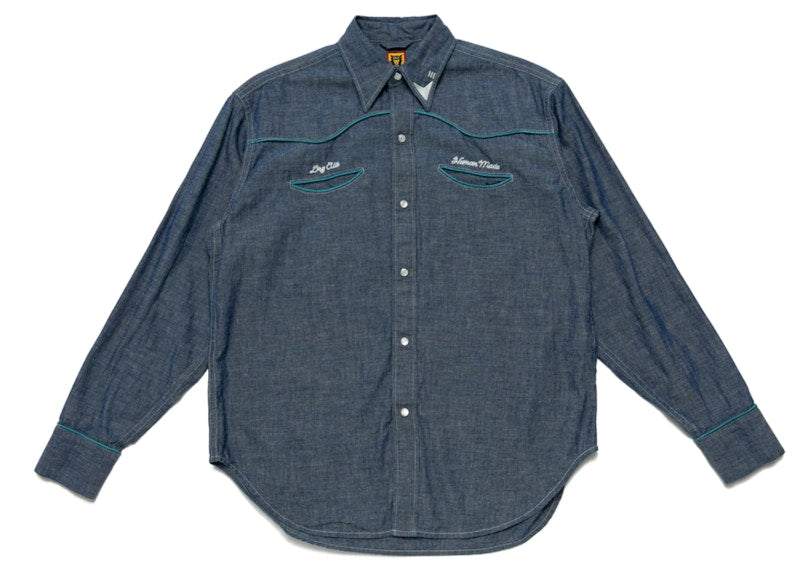 Human Made Western Chambray Shirt Indigo
