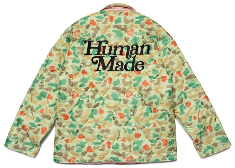 Human Made x Girls Don't Cry Heart Camo Jacket Green