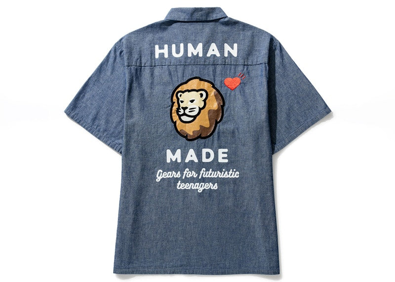 Human Made x HBX Lion S/S Shirt Indigo