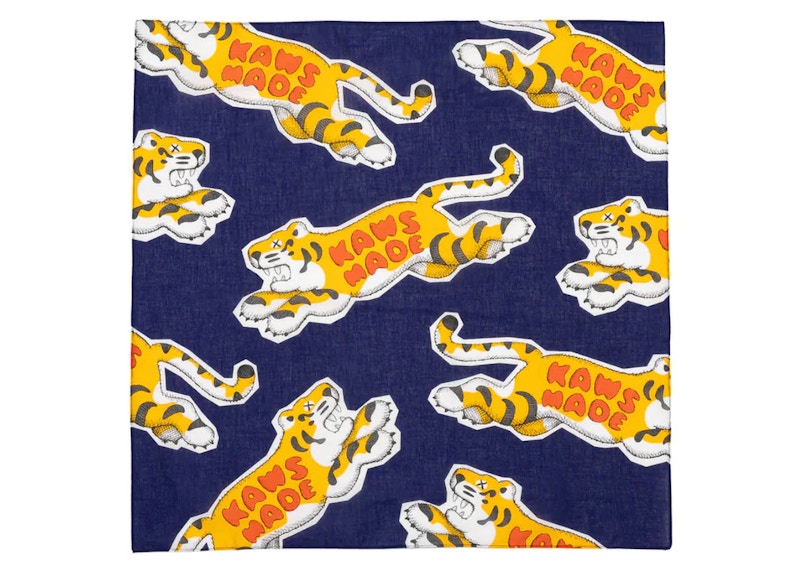 Human Made x KAWS Animal Patterned Bandana Navy