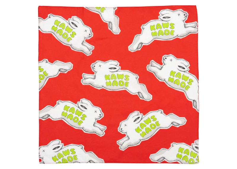 Human Made x KAWS Animal Patterned Bandana Red