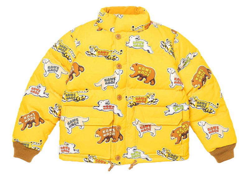 Human Made x KAWS Kids Down Jacket Yellow