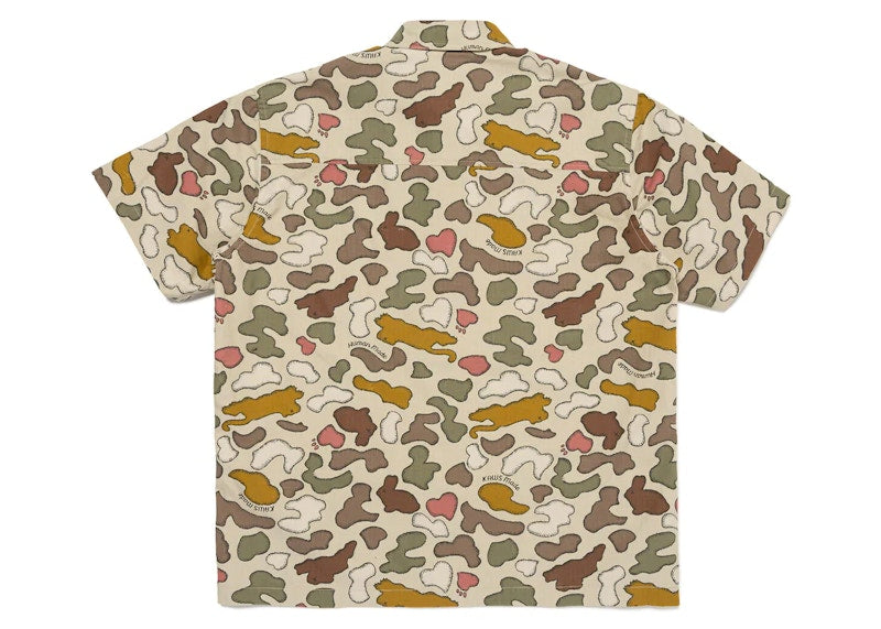 Human Made x KAWS Made Camo Shirt Brown