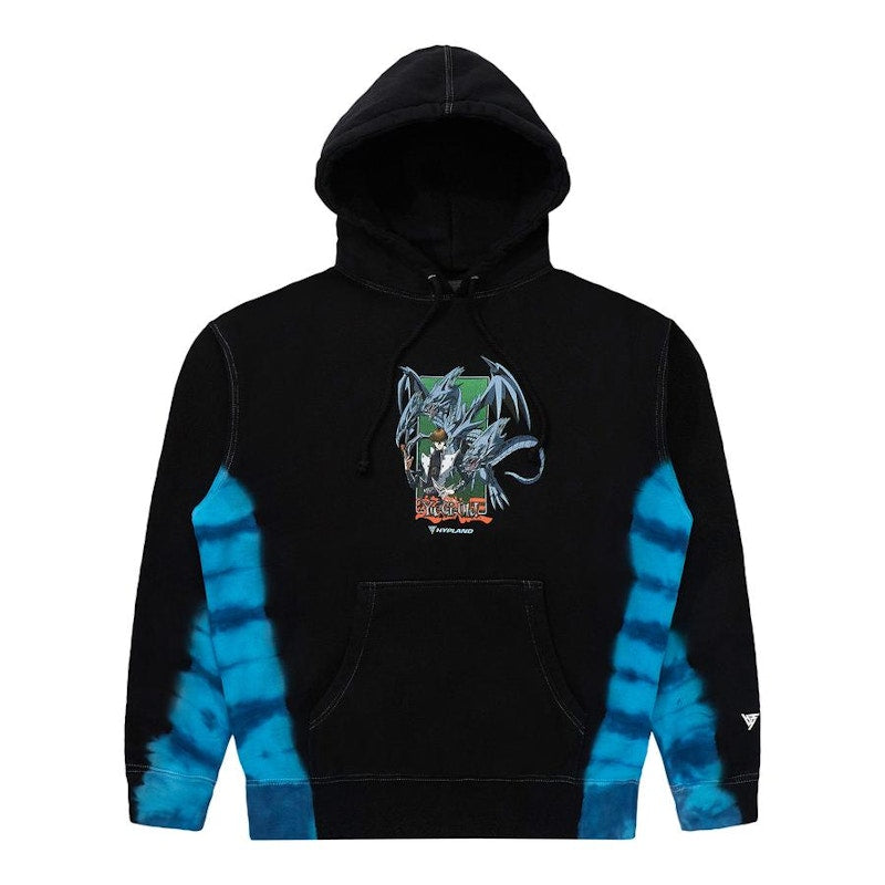 Hypland Yugioh Blue Eyes Ultimate Hoodie Black Dye