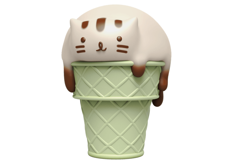 I Love Doodle Mighty Jaxx Meowlting Catpuccino Figure