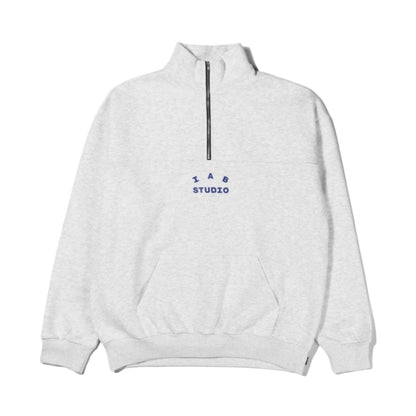 IAB Studio Half Zip Up Pullover Light Grey