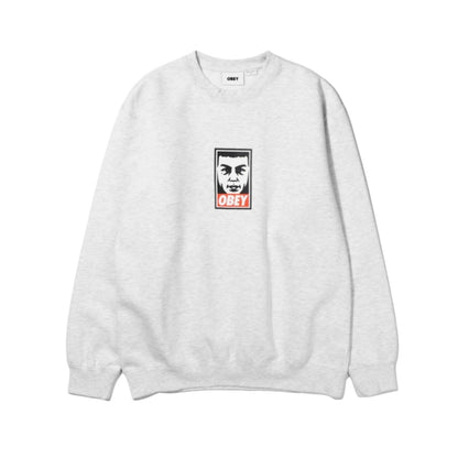 IAB Studio x Obey Beenzino Icon Crewneck Sweatshirt Ash Grey