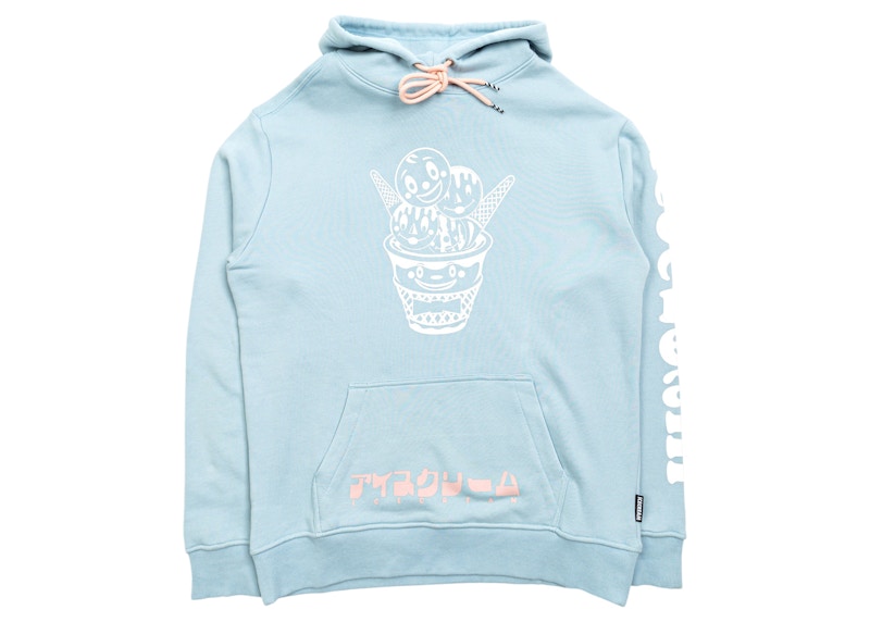 Ice Cream Bow Tie Hoodie Blue