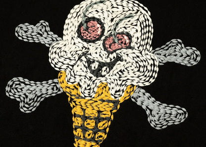 Ice Cream Cherry Face Tee Black