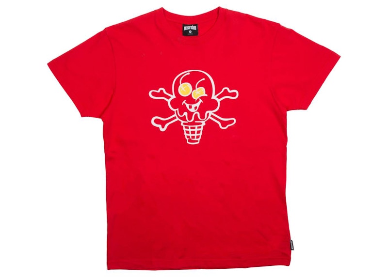 Ice Cream Cones and Bones Tee Red