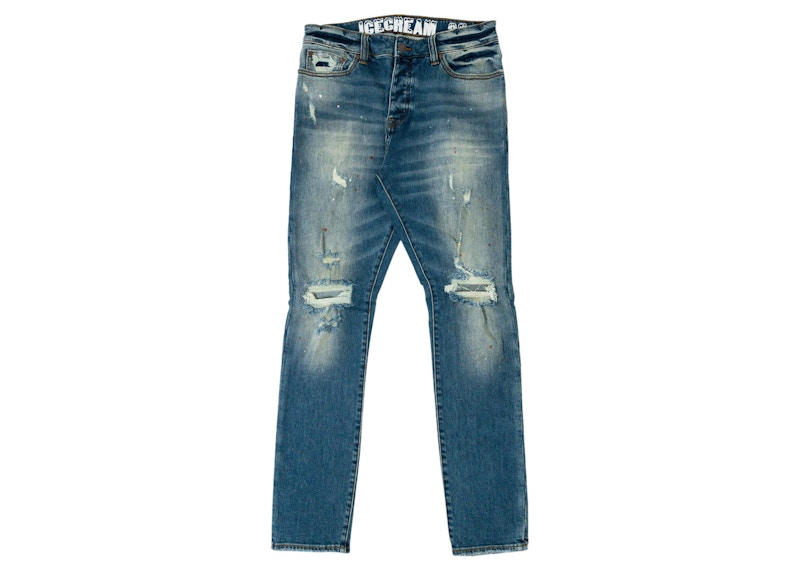 Ice Cream Cream Jeans Blue