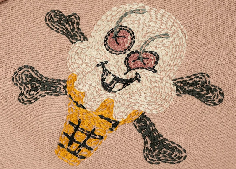 Ice Cream Croissant Hoodie Rose Smoke/Pink