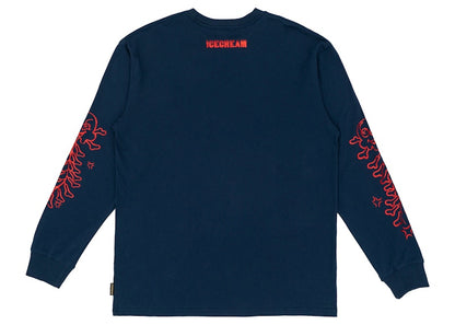 Ice Cream Firecracker Foil L/S T-shirt Navy